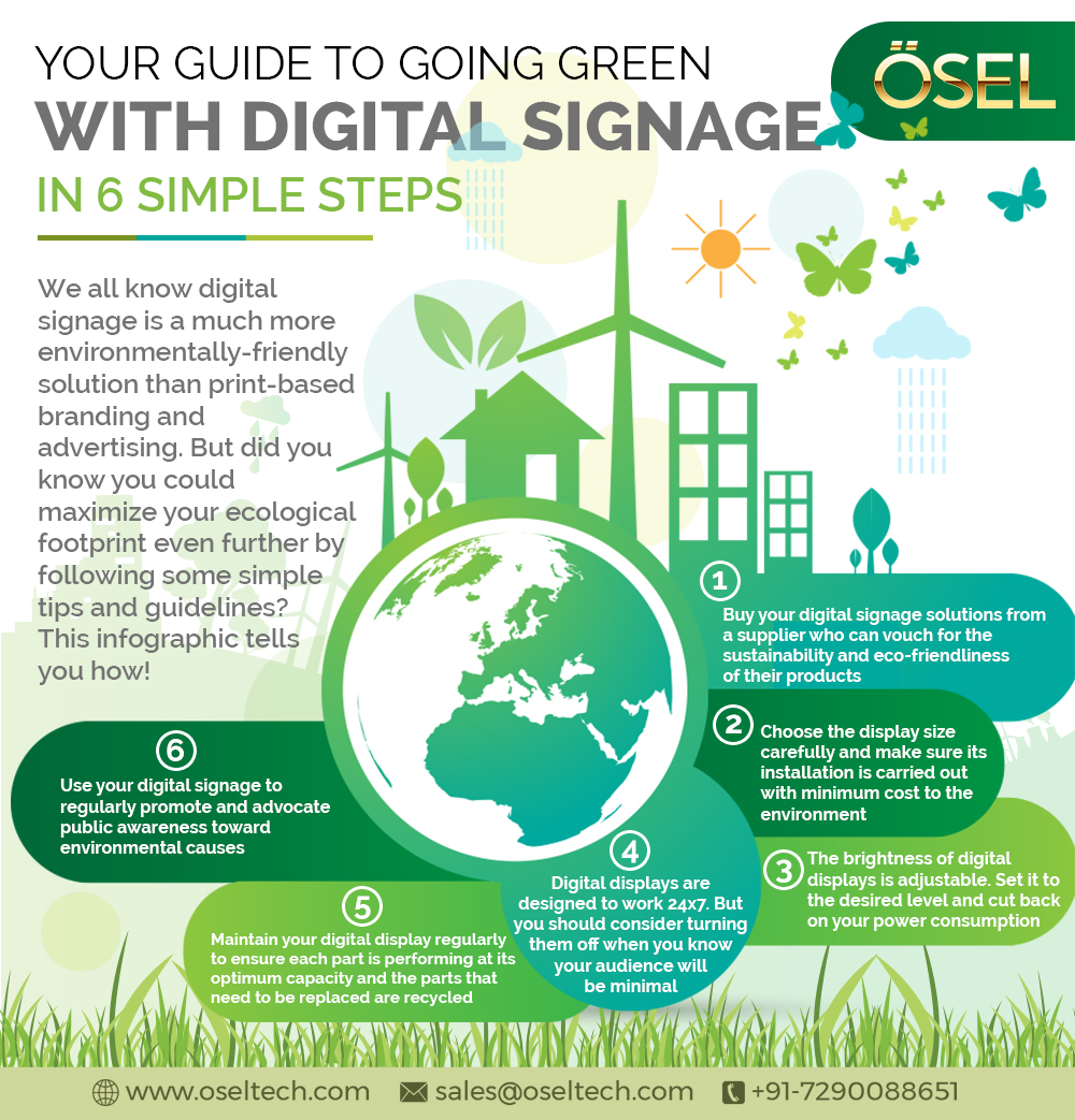 Infographic: 6 ways to maximize your green footprint with digital signage